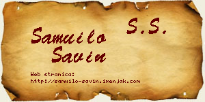Samuilo Savin vizit kartica